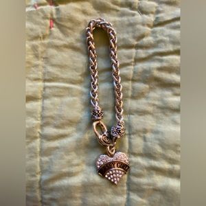 Jersey Girl Heart Silver & CZ Chain Bracelet